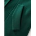 Color Contrast Belted Lined Coat