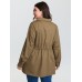 Pure Cotton Drawstring Washed Effect Coat