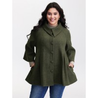 Flared Sleeve A-Line Button Jacket