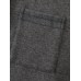 Round Neck Ribbed Hem Button Coat